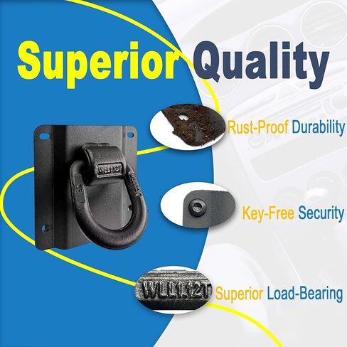 مرساة ربط C&KTANSIR متوافقة مع Ford F150، 4 قطع من خطافات مرساة سرير الشاحنة الثقيلة تناسب 2015-2026 F250 F350 Raptor OEM استبدال FL3Z-99000A64-B & FL3Z-9928408-AB in Kuwait