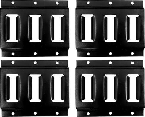 التحكم في الشحنات الضخمة - طقم السكك الحديدية E Track Tie Down مقاس 6 بوصات (4 عبوات) للمرائب، والشاحنات الصغيرة، والمقطورات، وأربطة ربط الدراجات النارية، وتركيبات ATV - قضبان ETrack ذات طلاء مسحوق أسود، والبضائع الآمنة والأحمال الثقيلة in Kuwait