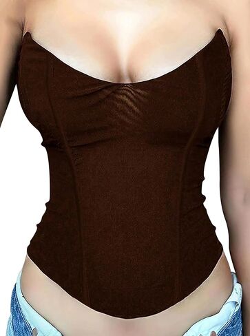 LovelyWholesale Mesh Corset Top for Women Sexy Strapless Bustier Tops Party Club in Saudi Arabia