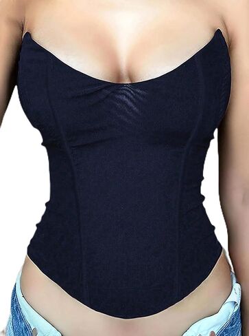 LovelyWholesale Mesh Corset Top for Women Sexy Strapless Bustier Tops Party Club in Saudi Arabia