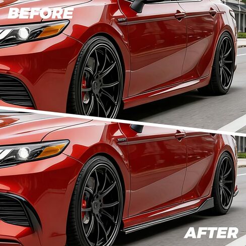 وصلة تنورة جانبية سوداء لامعة من Yofer V1 لسيارة Toyota Camry LE SE XSE XLE، متوافقة مع 2018-2025 in Kuwait