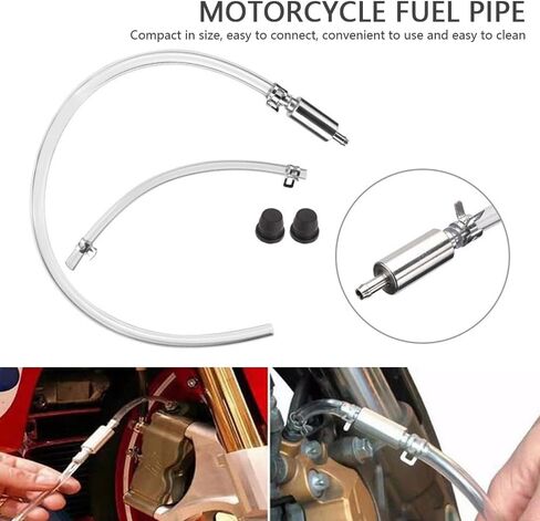 Car Brake Bleeder Hose with One Way Check Valve,Durable Brake Fluid Bleeder Hoses Replacement,Universal Brake Bleeder Tool Car Accessories for Car Motorbike Bike (1 Set) in Saudi Arabia