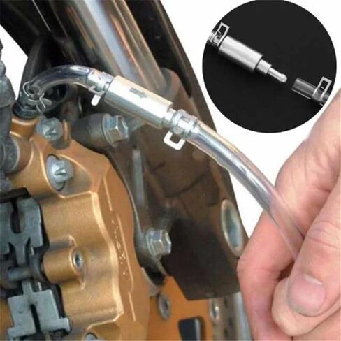 Car Brake Bleeder Hose with One Way Check Valve,Durable Brake Fluid Bleeder Hoses Replacement,Universal Brake Bleeder Tool Car Accessories for Car Motorbike Bike (1 Set) in Saudi Arabia