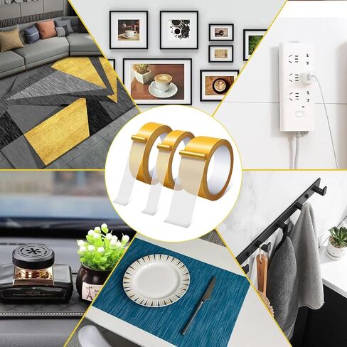 Double Sided Fabric Tape Heavy Duty, High Adhesive Strength Mesh Duct Tape, Strong Adhesive Template Tape, Double Sided Woodworking (2 Rolls 0.79"/2" X 33ft) in Kuwait