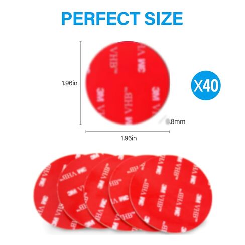 Round Double Sided Tape, Heavy Duty Mounting Tape 2in x 2in 40pcs, Double Sided Adhesive Pads, Removeable Foam Tape Strips for Automotive, Home, Office Decor in Saudi Arabia