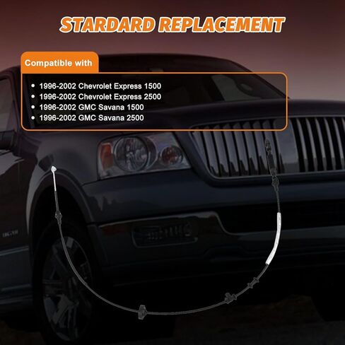 15772244 Automatic Transmission Shift Cable Compatible with GMC Savana 1500 2500 1996-2002,For Chevy Express 1500 2500 1996-2002,Gearshift Cable Replace CA-1288 Y-1316 in Kuwait