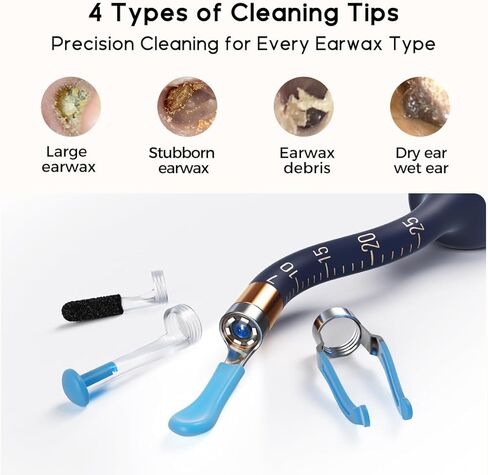 نصائح بديلة لكاميرا الأذن R1-12 قطعة من BEBIRD لتنظيف شمع الأذن الرطب/الجاف - مجموعة ملحقات ملاعق الأذن لـ Bebird R1 / T15 / R3 / W3 / X3 / M9 / D3Pro in Kuwait