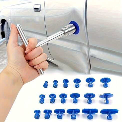 Car Dent Puller Kit, Paintless Dent Repair Tools, Dent Remover Tool for Car Body, Car Dent Repair Kit with T Slide Hammer, Universal Portable Car Tools for Most Cars, Suvs in Saudi Arabia