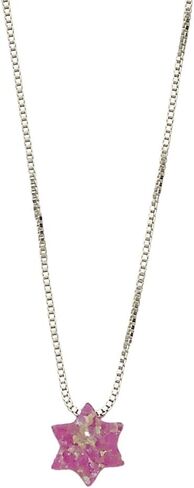 Pink Opal "Star of David" Pendant,on 16" Sterl Chain in Saudi Arabia
