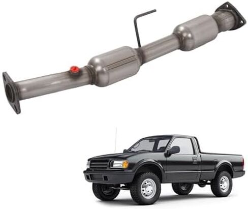محول حفاز متوافق مع 1998-2000 Ford Ranger 3.0L 4.0L 409 1998-2000 Mazda B3000 B4000 3.0L 4.0L خلفي من الفولاذ المقاوم للصدأ فضي in Saudi Arabia