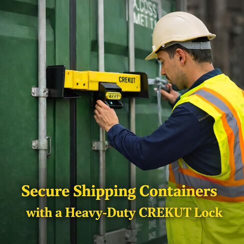 قفل المعدات قفل باب البضائع الثقيلة - قفل حاوية الشحن الفولاذي المطلي بالمسحوق - قفل باب نصف المقطورة ذو أقصى قدر من الأمان - ملحقات شبه الشاحنة وأمان المقطورة (قفل مركب) in Kuwait