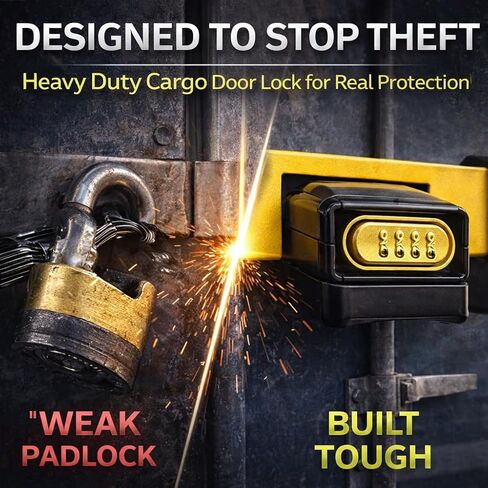 قفل المعدات قفل باب البضائع الثقيلة - قفل حاوية الشحن الفولاذي المطلي بالمسحوق - قفل باب نصف المقطورة ذو أقصى قدر من الأمان - ملحقات شبه الشاحنة وأمان المقطورة (قفل مركب) in Kuwait