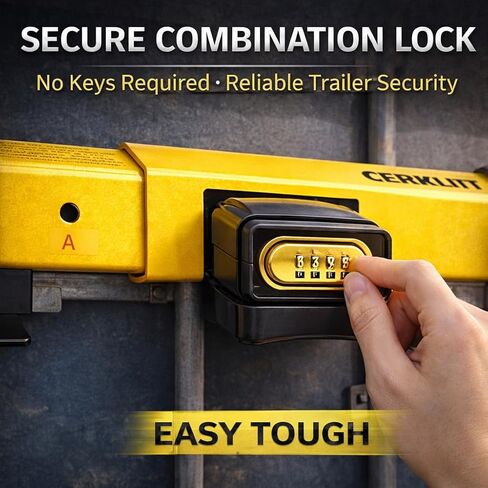 قفل المعدات قفل باب البضائع الثقيلة - قفل حاوية الشحن الفولاذي المطلي بالمسحوق - قفل باب نصف المقطورة ذو أقصى قدر من الأمان - ملحقات شبه الشاحنة وأمان المقطورة (قفل مركب) in Kuwait