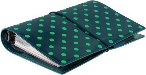 Filofax Domino Patent Organizer, Personal Size, Pine with Spots - High-Gloss, Contemporary, Six Rings, Week-to-View Calendar Diary, Multilingual, 2025 (C022517-25) in Saudi Arabia