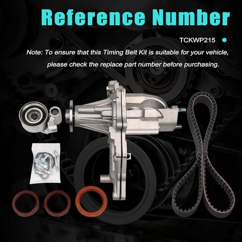 TKT-031 Engine Timing Belt Kit with Water Pump for Lexus GS300 1998-2005, for Lexus IS300 2001-2005 - 3.0L DOHC 2JZGE [Replace OE: TCKWP215 TKT031] in Saudi Arabia