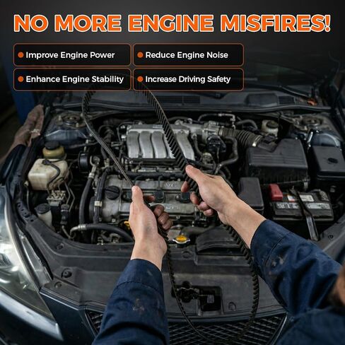 Engine Timing Belt Kit with Water Pump Compatible with Toyota Highlander Camry Sienna Solara 2001-2010,Fit for Lexus ES300 RX330 RX400h 3.0L 1MZFE/3.3L 3MZFE V6 DOHC 24V Replaces TKT-026 in Saudi Arabia