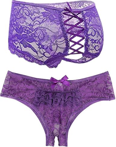 ohyeah Women Plus Size Cheeky Panties Lace G-String Thongs Panties Trim Boyshort Underwear T-Back Underpants 4XL in Saudi Arabia