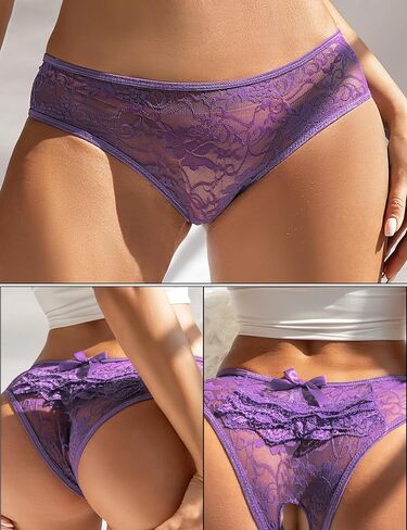 ohyeah Women Plus Size Cheeky Panties Lace G-String Thongs Panties Trim Boyshort Underwear T-Back Underpants 4XL in Saudi Arabia
