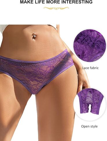 ohyeah Women Plus Size Cheeky Panties Lace G-String Thongs Panties Trim Boyshort Underwear T-Back Underpants 4XL in Saudi Arabia
