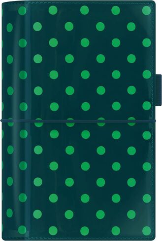 Filofax Domino Patent Organizer, Personal Size, Pine with Spots - High-Gloss, Contemporary, Six Rings, Week-to-View Calendar Diary, Multilingual, 2025 (C022517-25) in Saudi Arabia