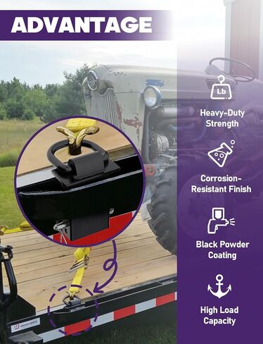 Stake Pocket D Ring 5/8" 4-Pack — 18,000 lb / 5,400 lb WLL Heavy-Duty Removable D-Ring Tie-Down Anchors with Hitch Pin for Utility Trailers & Flatbed Trucks in Saudi Arabia