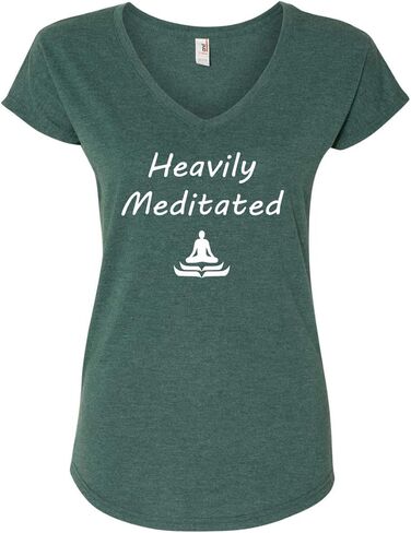 Yoga Clothing For You Ladies Heavily Meditated V-Neck Tee Shirt in Saudi Arabia