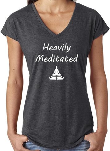 Yoga Clothing For You Ladies Heavily Meditated V-Neck Tee Shirt in Saudi Arabia