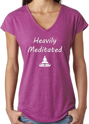 Yoga Clothing For You Ladies Heavily Meditated V-Neck Tee Shirt in Saudi Arabia