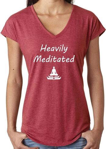 Yoga Clothing For You Ladies Heavily Meditated V-Neck Tee Shirt in Saudi Arabia