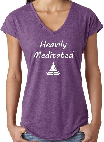 Yoga Clothing For You Ladies Heavily Meditated V-Neck Tee Shirt in Saudi Arabia