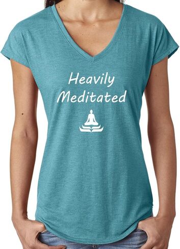Yoga Clothing For You Ladies Heavily Meditated V-Neck Tee Shirt in Saudi Arabia