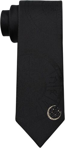 Jacquard Woven Designer Tie, Black Necktie for Men with Gift Box in Saudi Arabia