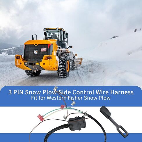 26359 3 Pin Snow plow Side Control Wire Harness Kit Fit for Western Fisher Truck Snow Plow,Truck and Plow Side Repair Harness(with Waterproof Cover) in Saudi Arabia
