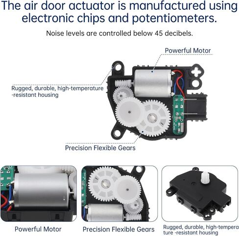 68018109AA HVAC Heater Blend Door Actuator Compatible with Chrysler 200 Aspen Sebring, Dodge Avenger Caliber Durango Journey, Jeep Compass Patriot Wrangler, Replaces 604-029 in Kuwait