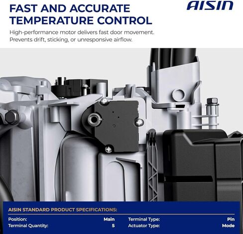 AISIN BDAT-00236 Main HVAC Air Door Actuator - Compatible with Ford Fusion 2013-2020, Edge 2015-2023, Lincoln MKZ 2013-2020, MKX 2016-2018, Continental 2017-2020, Nautilus 2019-2023 - Mode in Saudi Arabia