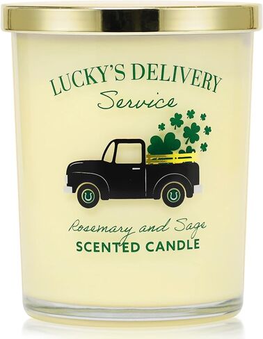 عيد القديس باتريك شمعة معطرة شمعة الهدايا شمع الصويا الأيرلندية الحظ حكيم روزماري رائحة 10 أوقية عطلة شمعة هدية in Kuwait