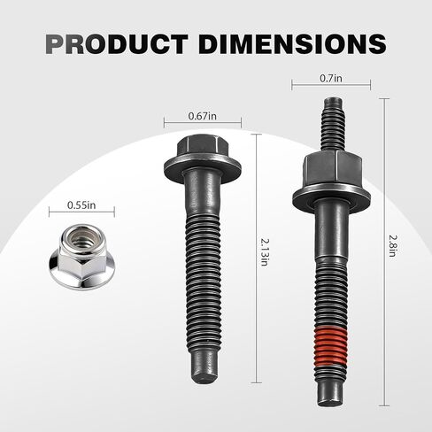 03309 Exhaust Manifold Hardware Kit Compatible with Dodge Charger Challenger Chrysler 300 Ram 1500 Jeep Grand Cherokee, 5.7L 6.1L 6.4L HEMI V8 2005-2020, Replaces # 6509863AA 6505316AA 6507746AA in Kuwait