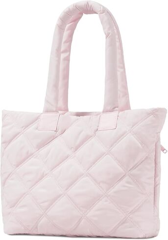 Puffer Tote Bag for Women, Quilted Bag with Zipper, Small Tote HandBags for Work, Travel in Kuwait