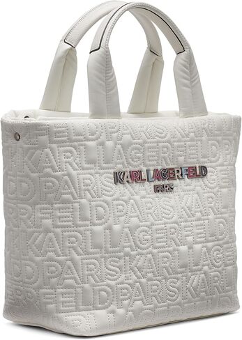 KARL LAGERFELD Paris Voyage Crossbody Tote Bag, Winter White Multi, One Size in Saudi Arabia