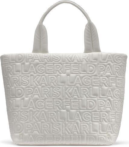KARL LAGERFELD Paris Voyage Crossbody Tote Bag, Winter White Multi, One Size in Saudi Arabia