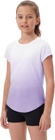 STELLE قمصان رياضية للفتيات قصيرة الأكمام النشطة تي شيرت الرياضة Crewneck الجافة تناسب القمم الاطفال المراهقين الصالة الرياضية تجريب الصيف المحملة in Kuwait