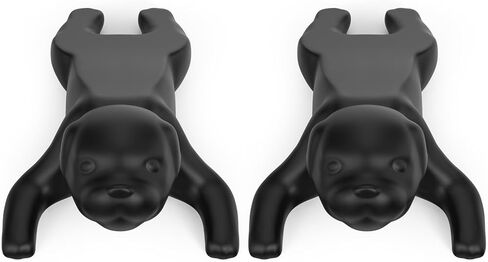 Crosize Cute Door Stoppers for Bottom of Door, Rubber Decorative Door Stops, Sturdy Wedge for Carpet, Tile, Concrete, Wood, Door Holder for Heavy Duty Door, Black 2 Pack in Saudi Arabia