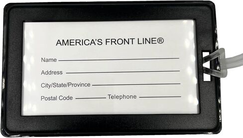 BL4-022 تصحيح الخط الرمادي الرفيع لعلامة معرف الأمتعة ذات العلم الأمريكي ضابط إصلاحي لحقيبة السفر in Kuwait