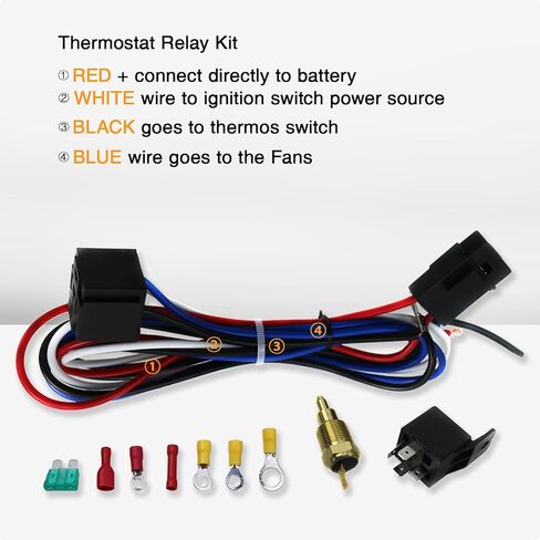 Radiator Shroud Fan Relay for 1949 1950 1952 1951 1953 Ford Anglia Custom Prefect Consul Country Squire Sedan Crestline Ford Deluxe Customline Victoria Mainline Sunliner Zephyr Club 3.7 Aluminum 3 Row in Saudi Arabia