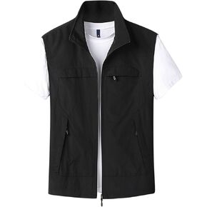 Dgoopd Lightweight Hiking Vest for Men Quick Dry Utility Travel Fishing Summer Jacket Vests with Zipper Pockets in Saudi Arabia