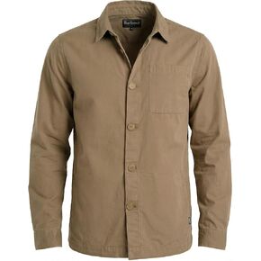 قميص رجالي من القطن المغسول من Barbour، مقاس مخصص، أزرار أمامية، زيتوني سموكي in Kuwait