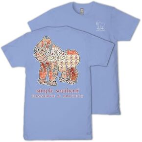 Simply Southern Track Gorilla - Floral Patches - Adult T-Shirt in Saudi Arabia