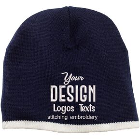 INK STITCH Cp91 Custom Embroidery Logo Texts Design Your Own Winter Beanie Hats in Saudi Arabia