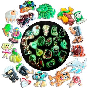 19 قطعة من سحر الأحذية الميمات الإيطالية المضيئة لأي حذاء للأحذية وسوار معصمه هدايا الحفلات هدايا مثالية لـ in Kuwait