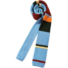 Knitted Tie Necktie Colorful Striped Pattern Sport Casual Tie Narrow Necktie for Business and Casual Wear in Kuwait